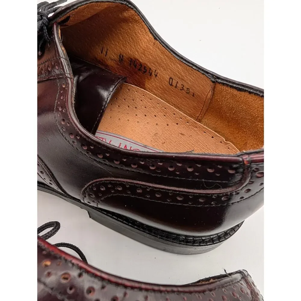 VTG Anthony Reed Burgundy Leather Cap-Toe Oxford Shoes Men's Size 11M